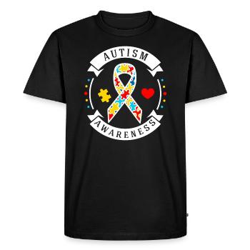 Autism Autist ADHD Autism Awareness Gift - Men's Premium Organic T-Shirt - black - Front - Nico (187cm)