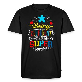 Autism Autist ADHD Autism Asperger Gift - Men's Premium Organic T-Shirt - black - Front - Nico (187cm)