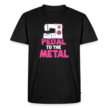 COUTURE: Pédale au Métal - T-shirt Premium bio Homme - noir - Devant - Nico (187cm)