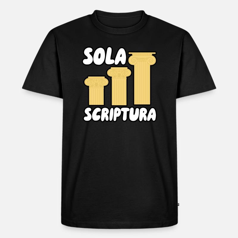 Sola Scriptura - Männer Premium Bio T-Shirt - Schwarz