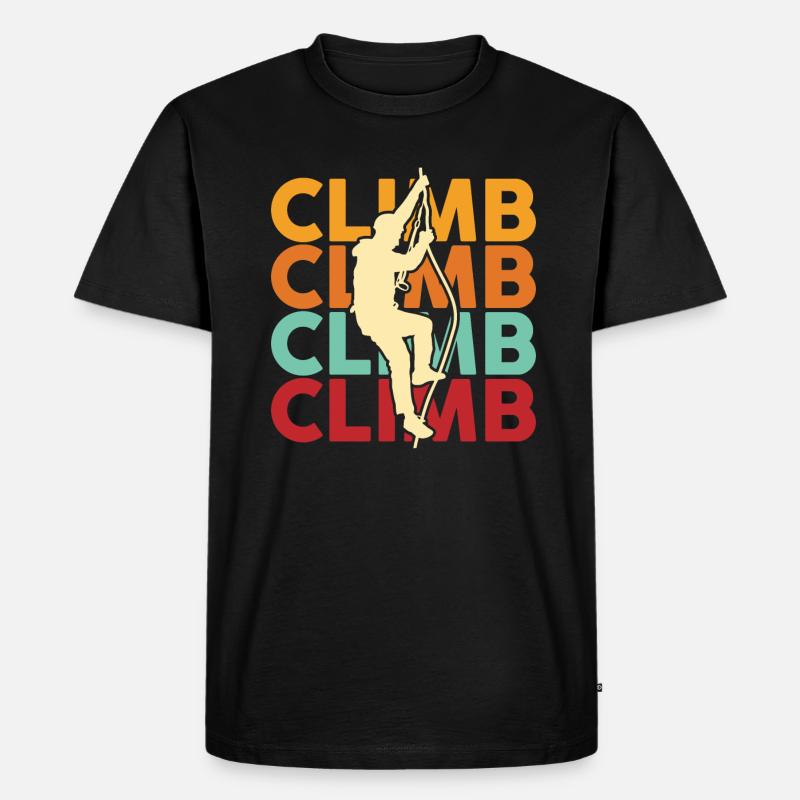 Klettern - Männer Premium Bio T-Shirt - Schwarz