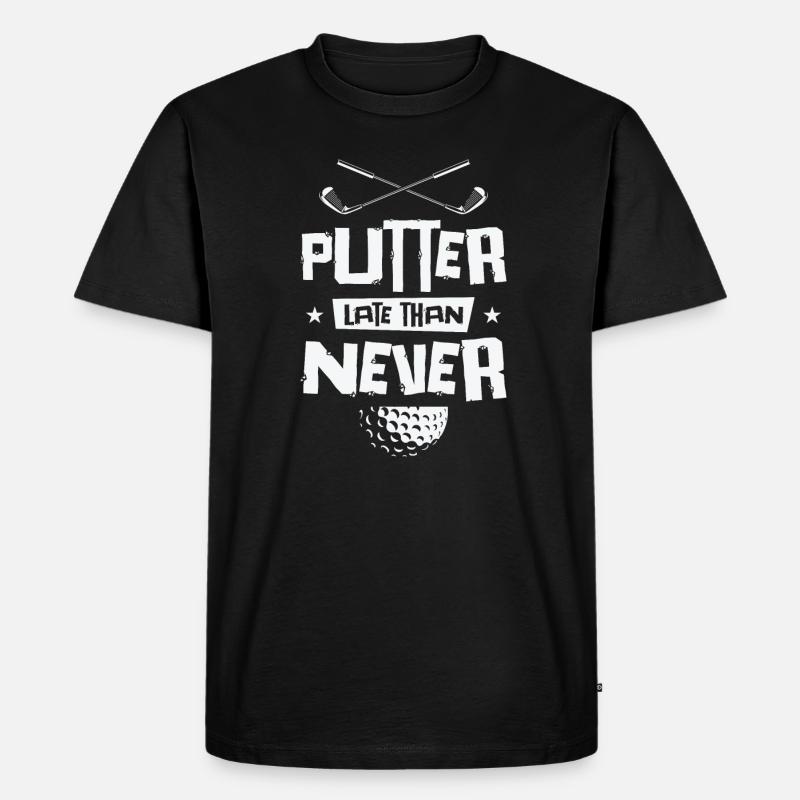 Golfspieler Golfplatz Golfer - Männer Premium Bio T-Shirt - Schwarz