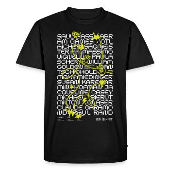 FEOS. OTF Dark - Men's Premium Organic T-Shirt - black - Front - Nico (187cm)