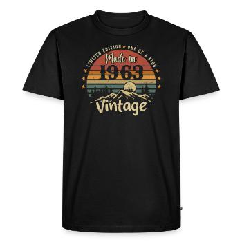 1963 Anniversaire Né En 1963 Édition Limitée - T-shirt Premium bio Homme - noir - Devant - Nico (187cm)