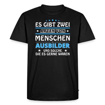 Instructor Gift - Two Types of... Design - Men's Premium Organic T-Shirt - black - Front - Nico (187cm)