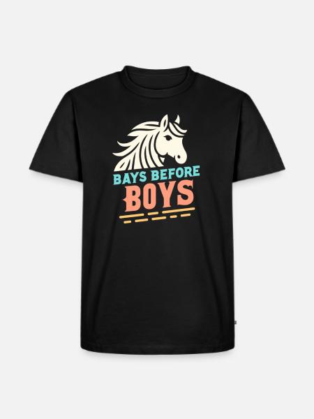 Buchten vor Jungen - Männer Premium Bio T-Shirt - Schwarz