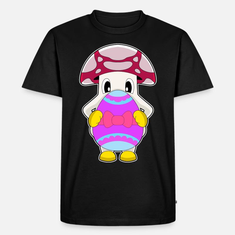 Mushroom Easter Easter Egg - Men's Premium Organic T-Shirt - black