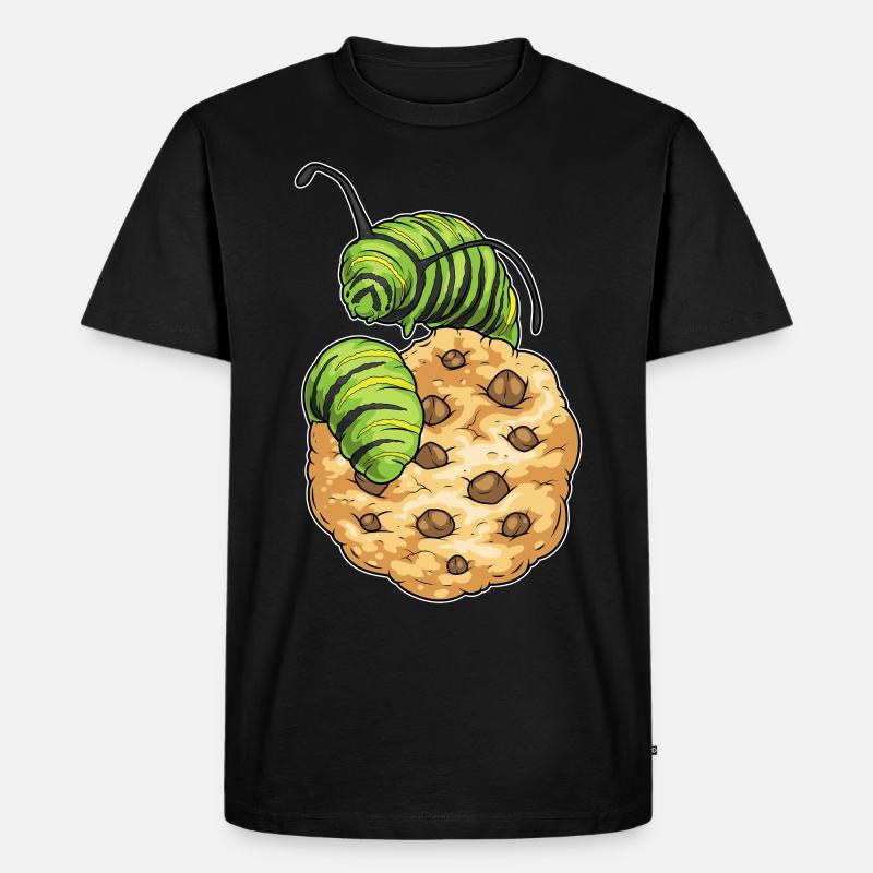Raupe Cookie - Männer Premium Bio T-Shirt - Schwarz