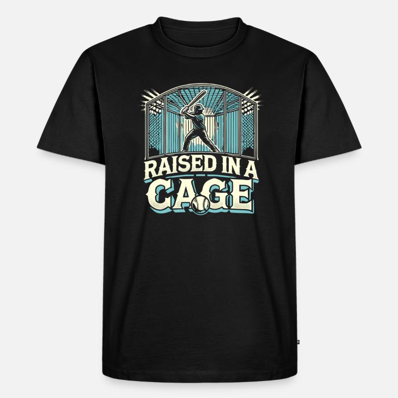 In einem Käfig aufgezogen - Männer Premium Bio T-Shirt - Schwarz