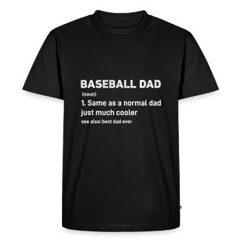 Baseball Dad Funny Definition - Men's Premium Organic T-Shirt - black - Front - Nico (187cm)