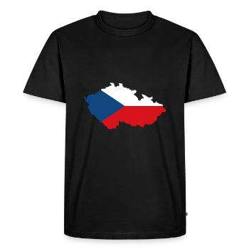Czech Republic République Cadeau drapeau pays - T-shirt Premium bio Homme - noir - Devant - Nico (187cm)