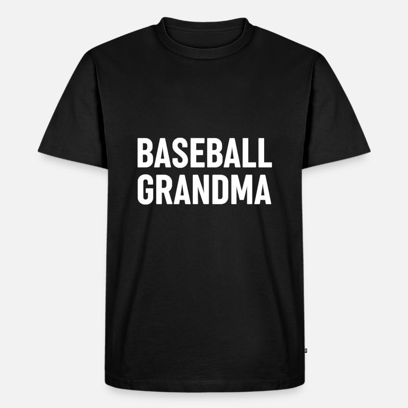 Baseball-Oma - Männer Premium Bio T-Shirt - Schwarz
