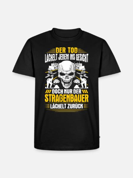 Straßenbauer Straßenbau Asphaltbauer Geschenk - Männer Premium Bio T-Shirt - Schwarz