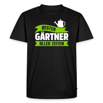 BEST GARDENER EVER - Men's Premium Organic T-Shirt - black - Front - Nico (187cm)