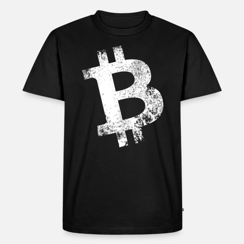 Bitcoin Krypto - Männer Premium Bio T-Shirt - Schwarz