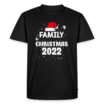 Noël en famille - T-shirt Premium bio Homme - noir - Devant - Nico (187cm)