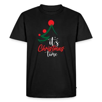 It's Christmas Time - Men's Premium Organic T-Shirt - black - Front - Nico (187cm)