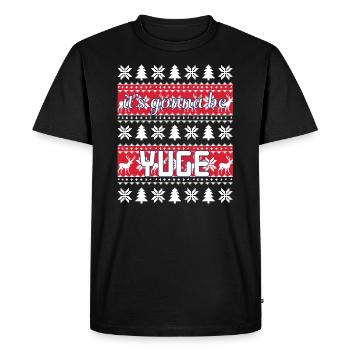 Ça va être yuge - T-shirt Premium bio Homme - noir - Devant - Nico (187cm)