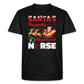 La tenue d’infirmière préférée du Père Noël - T-shirt Premium bio Homme - noir - Devant - Nico (187cm)