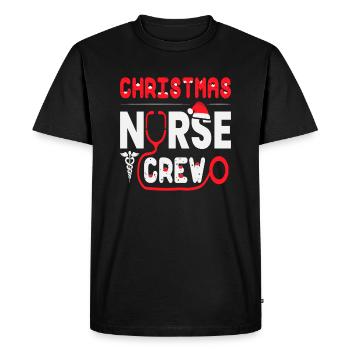 Christmas Nurse Crew Outfit - Men's Premium Organic T-Shirt - black - Front - Nico (187cm)