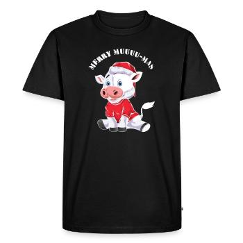 La tenue de Noël de Merry Muu Ma - T-shirt Premium bio Homme - noir - Devant - Nico (187cm)