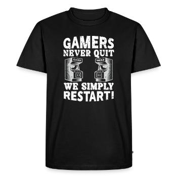 Tenue des joueurs - T-shirt Premium bio Homme - noir - Devant - Nico (187cm)