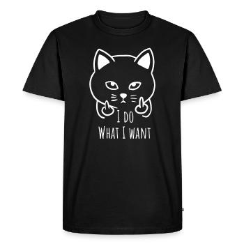 I do what i want - Men's Premium Organic T-Shirt - black - Front - Nico (187cm)