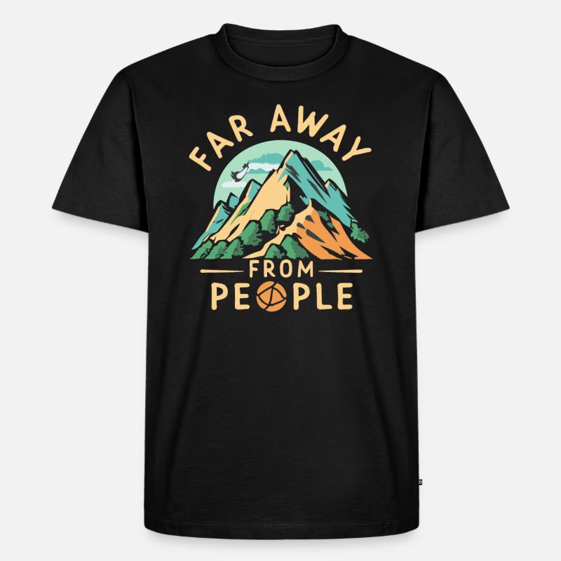 Bergsteigen - Männer Premium Bio T-Shirt - Schwarz
