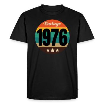 MILLÉSIME 1976 - T-shirt Premium bio Homme - noir - Devant - Nico (187cm)