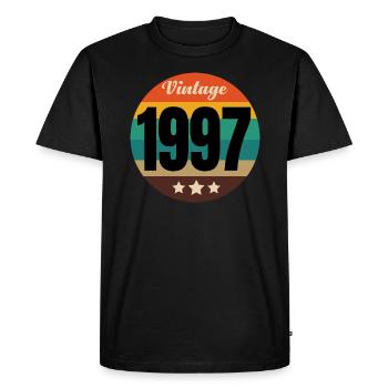 MILLÉSIME 1997 - T-shirt Premium bio Homme - noir - Devant - Nico (187cm)