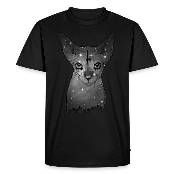 Chat égyptien Sphynx Cat - T-shirt Premium bio Homme - noir - Devant - Nico (187cm)