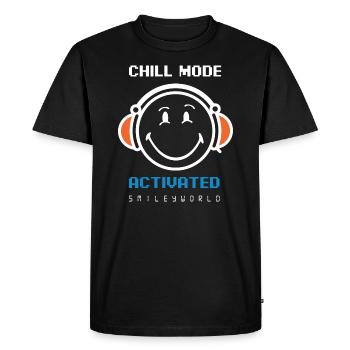 SmileyWorld Chill Mode Activated - T-shirt Premium bio Homme - noir - Devant - Nico (187cm)