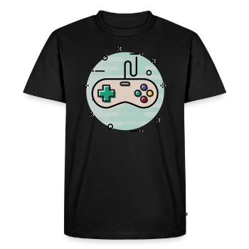 Gamepad - Men's Premium Organic T-Shirt - black - Front - Nico (187cm)