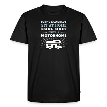 Un grand-père ennuyeux s'asseoir à la maison, cool - T-shirt Premium bio Homme - noir - Devant - Nico (187cm)