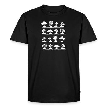 A Collection of Bonsai Trees Tray Plants - Men's Premium Organic T-Shirt - black - Front - Nico (187cm)