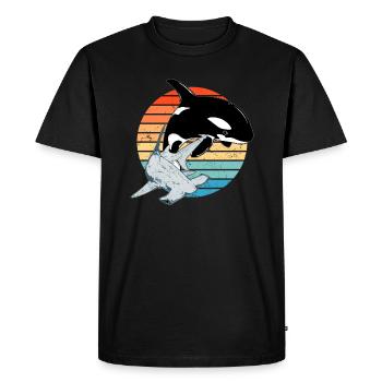 Hammerhead Shark Orca - Men's Premium Organic T-Shirt - black - Front - Nico (187cm)