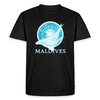 Baleines à bosse Maldives - T-shirt Premium bio Homme - noir - Devant - Nico (187cm)