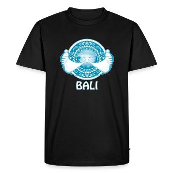Raies manta Bali Indonésie - T-shirt Premium bio Homme - noir - Devant - Nico (187cm)