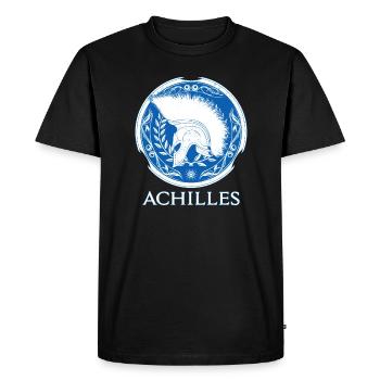 Achille guerrier grec - T-shirt Premium bio Homme - noir - Devant - Nico (187cm)