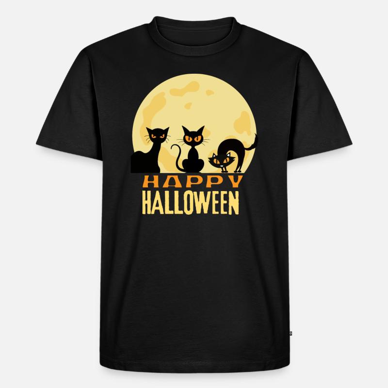Happy Halloween - Männer Premium Bio T-Shirt - Schwarz