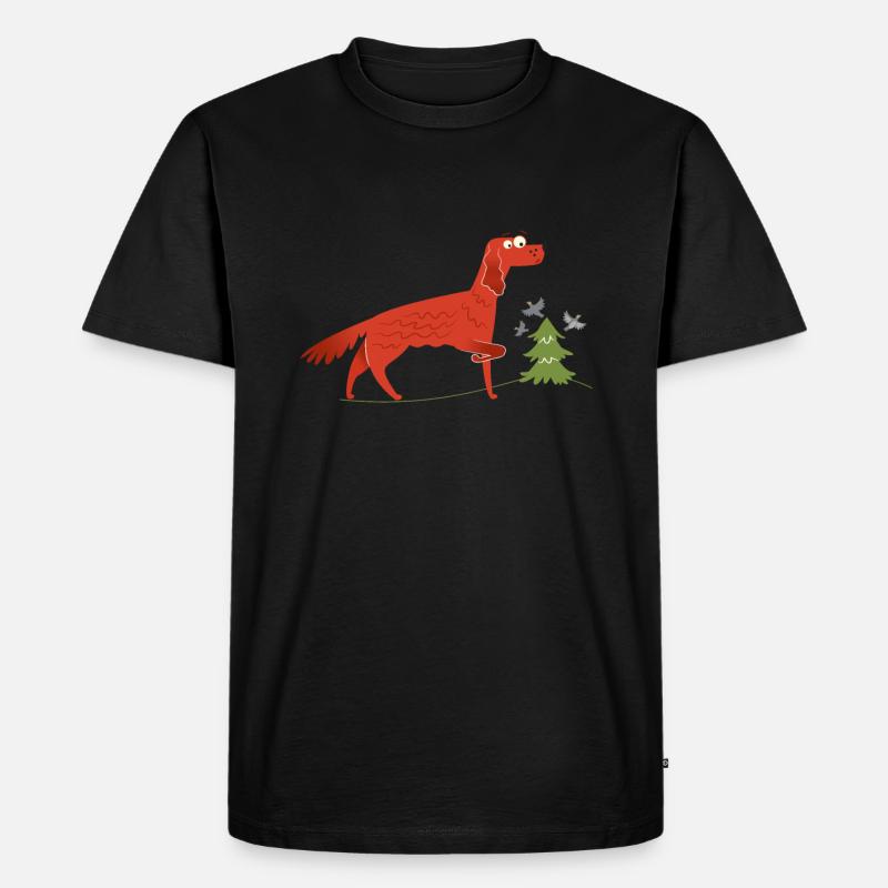 Irish Setter Geschenkidee - Männer Premium Bio T-Shirt - Schwarz