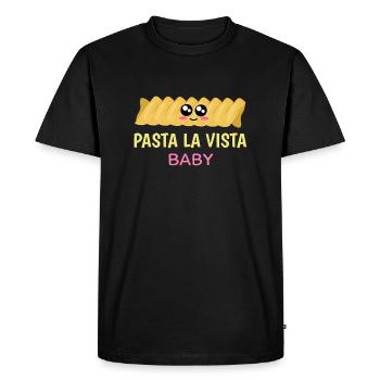 Pasta La Vista Baby Cute Pasta Pun - Men's Premium Organic T-Shirt - black - Front - Nico (187cm)