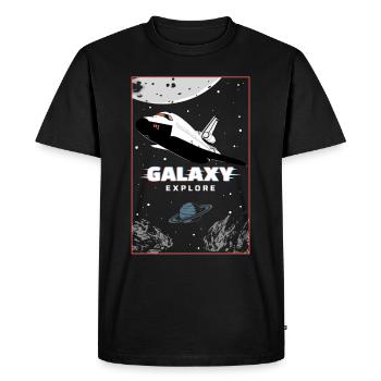 Galaxy Explorer Space Design - Men's Premium Organic T-Shirt - black - Front - Nico (187cm)