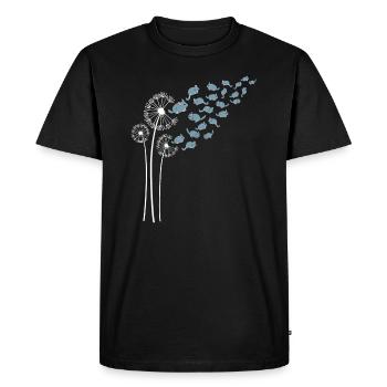 Fleur de pissenlit de chinchilla pour les amateurs de pissenlits - T-shirt Premium bio Homme - noir - Devant - Nico (187cm)