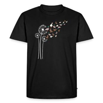 Duck Dandelion Flower For Dandelions and Duckling - Men's Premium Organic T-Shirt - black - Front - Nico (187cm)