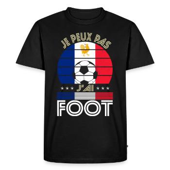 Football Gift Idea I Can't I Have Foot France - Men's Premium Organic T-Shirt - black - Front - Nico (187cm)