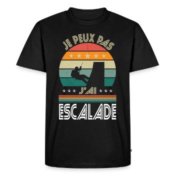 I Can't I Have Climbing - Climber Gift Idea - Men's Premium Organic T-Shirt - black - Front - Nico (187cm)