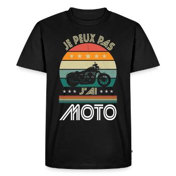 I Can't I Have Motorcycle - Biker Gift Idea - Men's Premium Organic T-Shirt - black - Front - Nico (187cm)