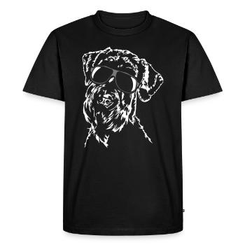 GEANT SCHNAUZER portrait cool Wilsigns - T-shirt Premium bio Homme - noir - Devant - Nico (187cm)
