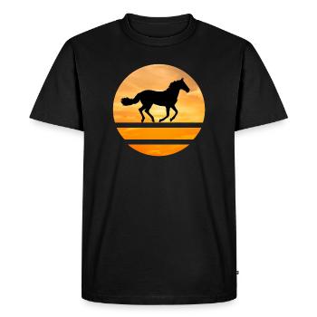 Cheval cercle - T-shirt Premium bio Homme - noir - Devant - Nico (187cm)